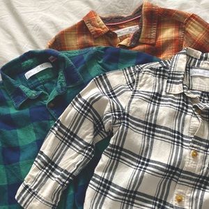 3 boys flannel long sleeve tops